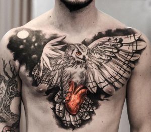 tattoo buho tatuajes nueva escuela 3 e1487110024572 - tatuajes de b&uacute;hos