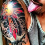 tatuaje sol japones 1 - tatuajes del sol