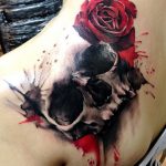 tatuajes calaveras con rosas 4 - tatuajes de calaveras