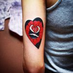 tatuajes corazones rosas 3 - tatuajes de corazones