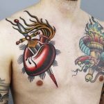 85 Tatuajes de Corazones originales y sus significados - Tatuajes Geniales tatuajes corazones rotos apuñalados 3 - tatuajes de corazones