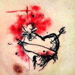 85 Tatuajes de Corazones originales y sus significados - Tatuajes Geniales tatuajes corazones rotos apuñalados 5 - tatuajes de corazones