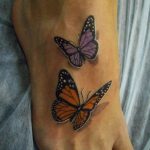 80 Originales Tatuajes de Mariposas 🦋 y su Significado - Tatuajes Geniales tatuajes de mariposas pie pequeños 3 - tatuajes de mariposas