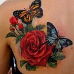tatuajes mariposas con flores 4 - tatuajes de mariposas