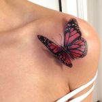 tatuajes mariposas realistas 3D 3 - tatuajes de mariposas