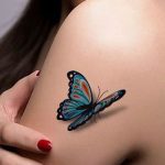 tatuajes mariposas realistas 3D 5 - tatuajes de mariposas
