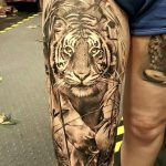 tatuajes tigres en la pierna rodilla tobillos 4 - tigres
