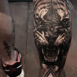 tatuajes tigres en la pierna rodilla tobillos 5 - tigres