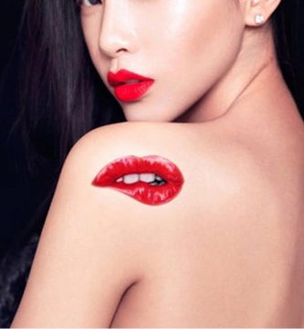 labios rojos rojos 1 - Tatuajes en el tobillo
